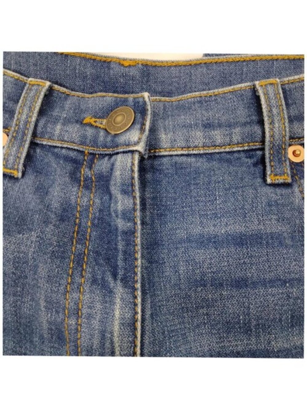 Authentic Gucci Blue Denim Flared Jeans Luxury Designer - Picture 7 of 10
